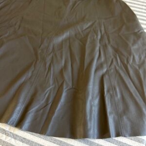 Gray faux leather skirt